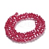 Electroplate Opaque Glass Beads Strands EGLA-A035-P4mm-A16-2