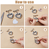 2Pcs Brass Brooch JEWB-FH00021-3