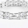 Mother's Day Noble Gift Ideas for Lady Platinum Plated Brass Micro Pave Cubic Zirconia CZ 2-Row Oval Link Chain Bracelets BJEW-L419-05-2
