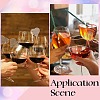 Acrylic Mirror Wine Glass Charms AJEW-SC0002-53B-03-5