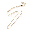 Brass Rolo Chain Necklaces Making MAK-L025-04G-2