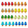 32Pcs 8 Colors Handmade Lampwork Bumpy Beads LAMP-BY0001-05-1