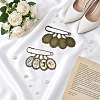 4Pcs Steel with Zinc Alloy Brooch Base Settings JEWB-UN00013-2