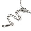 201 Stainless Steel Hollow Sun Pendant Necklace with Cable Chains NJEW-Q317-31P-3