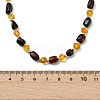 Natural Amber Nuggets Beaded Necklaces for Women NJEW-JN06041-4