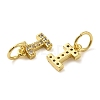 Brass Micro Pave Cubic Zirconia Pendants KK-M273-02G-I-2