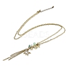 Alloy Star Tassels Pendant Necklace NJEW-M221-02AB-2