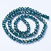 Electroplate Glass Beads Strands EGLA-A034-P8mm-B10-2