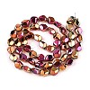 Electroplate Glass Beads Strands EGLA-T021-10F-2