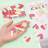 24Pcs 4 Styles Opaque Printed Acrylic Big Pendants MACR-CA0001-37-3