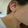G23 Titanium Cubic Zirconia Flat Round 17 Gauge Threadless Labrets for Women Men WG1F07B-06-1