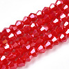Opaque Solid Color Electroplate Glass Beads Strands LS-EGLA-A039-P2mm-A02-1