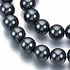 Non-magnetic Synthetic Hematite Beads Strands G-Q892-10mm-2
