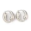 Brass Hoop Earrings for Women EJEW-U041-09P-4