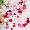 20Pcs 5 Colors Imitation Mink Fur European Beads FIND-PA0001-62B-4