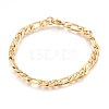 Ion Plating(IP) 304 Stainless Steel Figaro Chain Bracelets BJEW-P235-03G-1