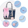 3Pcs 3 Styles Opaque Acrylic Chain & Glass Beaded & ABS Plastic Pearl Charm Purse Decorative Chains HJEW-HS00109-4