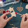 Gorgecraft 2 Sets 2 Style Christmas Theme Wood Pendants Decoration HJEW-GF0001-39B-4