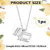 1pc Brass Chain with Alloy Letter Pendants Necklaces NJEW-LP0001-41T-P-2