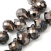 Electroplate Glass Beads Strands EGLA-D030-17G-1