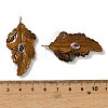 Natural Tiger Eye Carved Pendants G-K372-06G-01-3