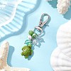 Sea Turtle Synthetic Turquoise Pendants Decoration HJEW-JM03009-02-1