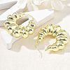 Brass Stud Earrings for Women EJEW-U035-06G-3