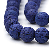 Synthetic Lava Rock Beads Strands X-G-S277-6mm-04-3