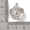 Rhodium Plated 925 Sterling Silver Micro Pave Clear Cubic Zirconia Pendants STER-C009-11P-3