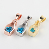 Bottle with Heart Brass Micro Pave Cubic Zirconia Charms Pendants ZIRC-P002-58-2