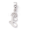 Eco-Friendly Brass Micro Pave Cubic Zirconia Pendants KK-K265-01P-J-2