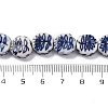 Handmade Blue and White Porcelain Beads Strands PORC-I027-15A-4