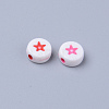 Opaque White Acrylic Beads X-MACR-S273-43-3