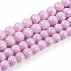 Transparent Baking Paint Glass Beads Strands DGLA-N009-10mm-02-2