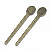 Tibetan Style Alloy Cabochon Setting TIBE-R001-01AB-2