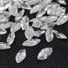 Clear Grade A Horse Eye Cubic Zirconia Pointed Back Cabochons X-ZIRC-M003-4x2mm-007-1