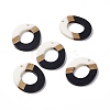 Opaque Resin & Walnut Wood Pendants RESI-M027-01F-4