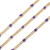 Ion Plating(IP) 304 Stainless Steel Enamel Curb Chains CHS-P013-01G-05-1