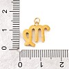 316 Stainless Steel Micro Pave Cubic Zirconia Pendants STAS-K284-01B-G-3