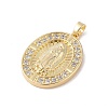 Brass Cubic Zirconia Pendants KK-Z050-24G-01-2