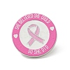 3Pcs 3 Style Breast Cancer Awareness Pink Ribbon Enamel Pin JEWB-L013-03P-8