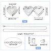 DICOSMETIC Heart Pendant Necklace DIY Making Kit DIY-DC0001-19-4