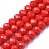 Opaque Solid Color Glass Beads Strands X-EGLA-A034-P8mm-D22-1