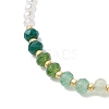 Dyed Natural Malaysia Jade & Glass Beaded Bracelets for Women BJEW-JB13076-03-3