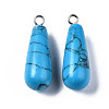Synthetic Turquoise Pendants G-S356-18A-2