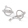 Rack Plating Brass Pave Clear Cubic Zirconia Bead Cage Pendants KK-G464-10P-3