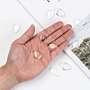 Transparent Teardrop Glass Cabochons GGLA-R024-25x18-7