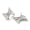 Bowknot Rack Plating Brass Stud Earrings EJEW-F331-31P-2