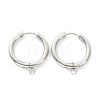 Tarnish Resistant 201 Stainless Steel Huggie Hoop Earring Findings STAS-P283-01J-P-1