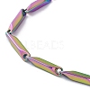 201 Stainless Steel Bar Link Chain Necklaces for Men Women NJEW-G112-07C-MC-2